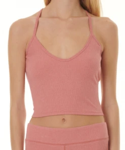 Splendid Botanical Rib Tank Rose