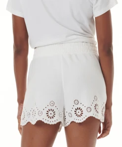 Splendid Brynn Eyelet Short White