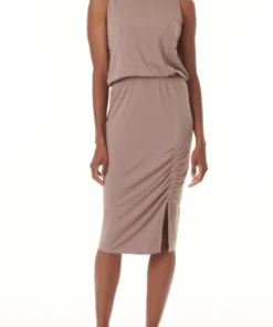 Splendid Terra Linen Jersey Dress Mocha