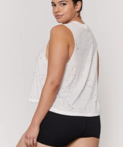 Spiritual Gangster Crop Tank White Zodiac Print