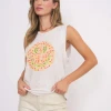 Project Social T Smiley Trip Tank Vintage White
