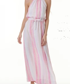 Splendid Kai Maxi Dress Hibiscus Stripe
