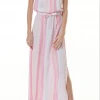 Splendid Kai Maxi Dress Hibiscus Stripe