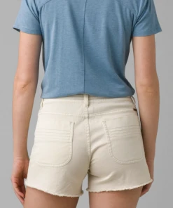 Prana Foundation Short Sleeve Vneck Sea Mist Heather