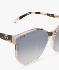 DIFF EYEWEAR Gemma Cream Tortoise Sandstone Grey