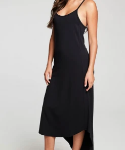 Chaser V Back High Lo Cami Dress True Black