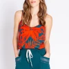 P.J. Salvage Cami Shake Palms Deep Teal 1 P.J. Salvage Cami Shake Palms Deep Teal