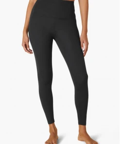 Beyond Yoga Heather Rib High Wasited Midi Black