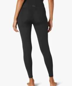 Beyond Yoga Heather Rib High Wasited Midi Black