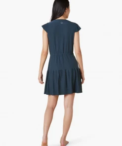 Beyond Yoga Ruffle Dress Nocturnal Navy