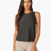 Beyond Yoga Balanced Muscle Tank Darkest Night