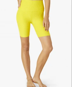 Beyond Yoga High Waisted Bike Short Lemon