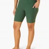 Beyond Yoga Pockets High Waisted Bike Short Pine