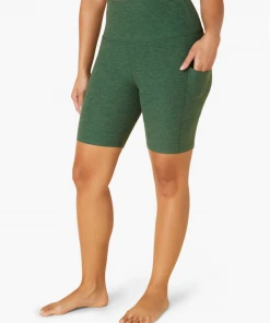 Beyond Yoga Pockets High Waisted Bike Short Pine