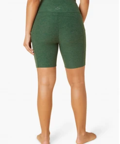 Beyond Yoga Pockets High Waisted Bike Short Pine