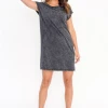 Project Social T Wave Washed Dress Black