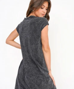 Project Social T Wave Washed Dress Black