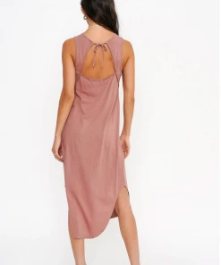 Project Social T Cool And Clean Open Back Tank Dress Rose Clay