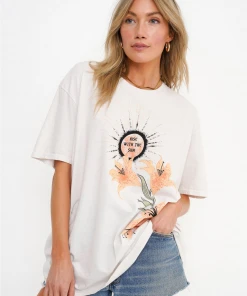 Project Social T Rise With The Sun Oversized Tee Vintage White