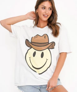 Project Social T Howdy Oversized Tee Vintage White