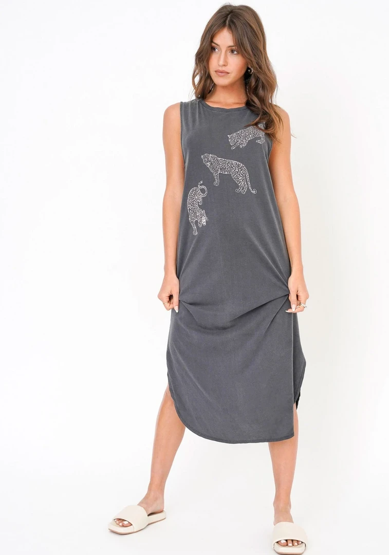 Project Social T Leopards Tank Dress Black 3 Project Social T Leopards Tank Dress Black