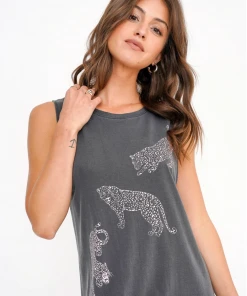Project Social T Leopards Tank Dress Black