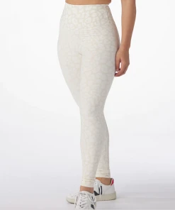 Glyder Sultry Legging Rib Oatmilk Leopard