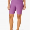 Beyond Yoga Spacedye High Waisted Biker Short Bright Iris Heather 1 Beyond Yoga Spacedye High Waisted Biker Short Bright Iris Heather