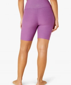 Beyond Yoga Spacedye High Waisted Biker Short Bright Iris Heather
