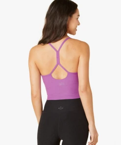 Beyond Yoga Spacedye Slim Racerback Cropped Tank Bright Iris Heather