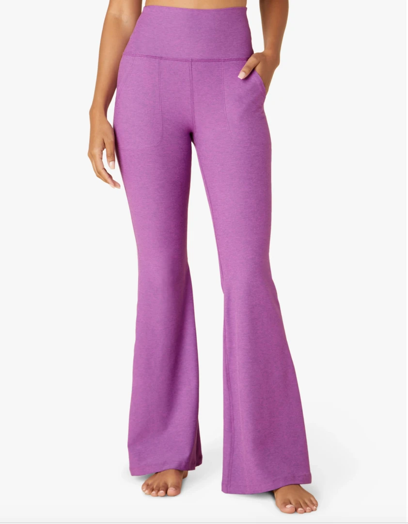 Beyond Yoga Spacedye All Day Flare High Waisted Pant Bright Iris Heather 3 Beyond Yoga Spacedye All Day Flare High Waisted Pant Bright Iris Heather