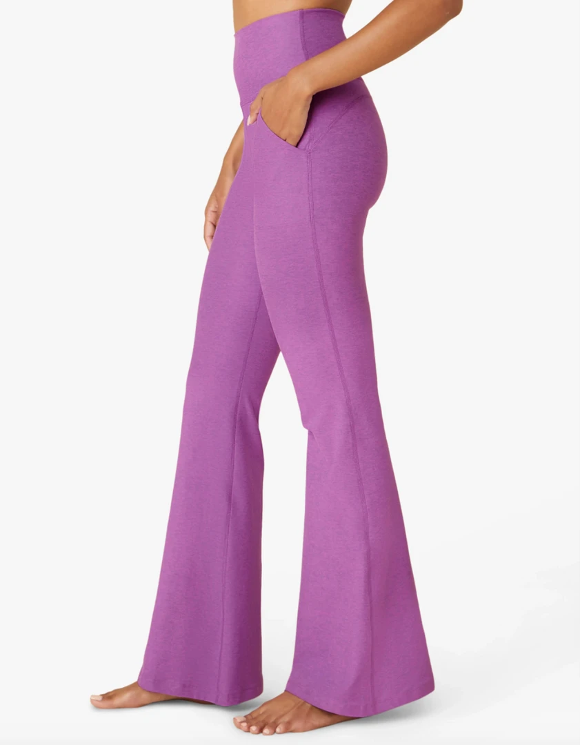 Beyond Yoga Spacedye All Day Flare High Waisted Pant Bright Iris Heather 4 Beyond Yoga Spacedye All Day Flare High Waisted Pant Bright Iris Heather