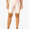 Beyond Yoga High Waisted Biker Short Pastel Gingham 2 Beyond Yoga High Waisted Biker Short Pastel Gingham