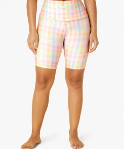 Beyond Yoga High Waisted Biker Short Pastel Gingham