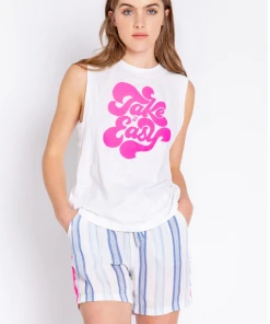 P.J. Salvage Tank Take Me Tulum White