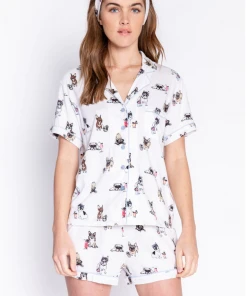 P.J. Salvage PJ Set Playful Prints White