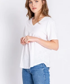P.J. Salvage Short Sleeve Tee Beachy Basics White