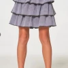 Chaser Coastal Tiered Ruffle Skort Mineral Wash 2 Chaser Coastal Tiered Ruffle Skort Mineral Wash