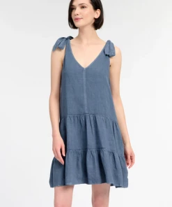 Splendid Carolina Tie Dress Ink Blue