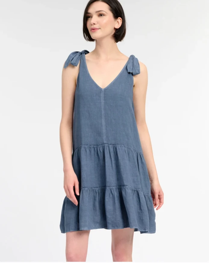 Splendid Carolina Tie Dress Ink Blue 3 Splendid Carolina Tie Dress Ink Blue