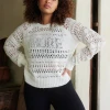Spiritual Gangster Amore Crochet Sweater Stone