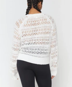 Spiritual Gangster Amore Crochet Sweater Stone