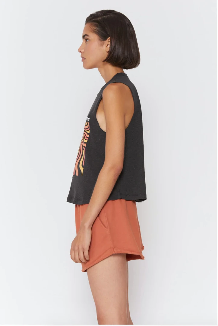 Spiritual Gangster Feel Good Crop Tank Heather Vintage Black 4 Spiritual Gangster Feel Good Crop Tank Heather Vintage Black