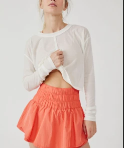Free People Way Home Skort Coral Strands Free People Movement