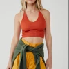 Free People Free Throw Crop Ripe Persimmon