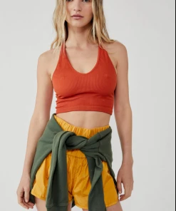 Free People Free Throw Crop Ripe Persimmon