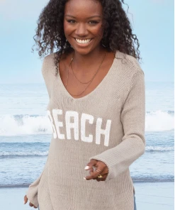 Wooden Ships Beach Khaki Sweater