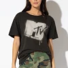 Sub_Urban Riot MTV Spray Paint Boyfriend Tee Faded Black