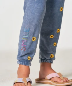 Chaser Girls Sunshine Day Cozy Knit Lounge Pant Denim Mineral Wash 6 Chaser Girls Sunshine Day Cozy Knit Lounge Pant Denim Mineral Wash