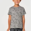 Chaser Boys Dino Jam SS Crew Neck Tee Streaky Grey 2 Chaser Boys Dino Jam SS Crew Neck Tee Streaky Grey